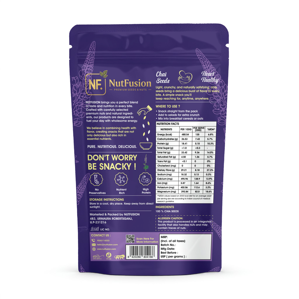 Nutfusion Chia Seeds 200Gm