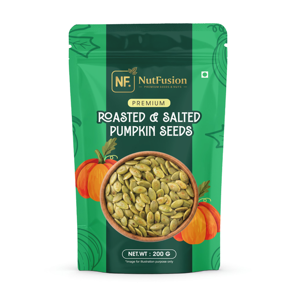 Nutfusion Roasted & Salted Pumpkin Seeds 200gm/6pc